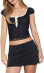 🖤 Zoey | Sleek Stretch Micro Mini Skirt