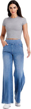 "Noa Jean" Stretch Wide-Leg Pant