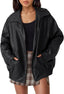 "Veda" Faux Leather Bomber