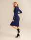"Aurenza" Contrast Trim Knit Dress