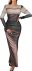 “Aura” Tie-Dye Mesh Maxi Dress