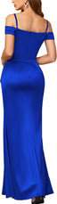 "Anastasia" Satin Off-Shoulder Gown