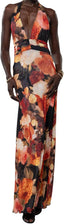 “Solana” Halter Floral Maxi Dress