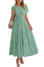 "Lunarelle" Tiered Cotton Midi Dress