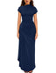 "Velise" Ruched High-Slit Maxi Dress
