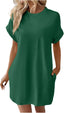 Aurelia | Round Neck Short Sleeve Mini Dress