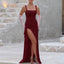 Zenvira | Sleeveless Bodycon Ruched High Slit Maxi Dress
