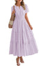 "Lunarelle" Tiered Cotton Midi Dress