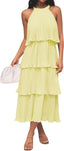 🌞 "Lola" Tiered Halter Dress