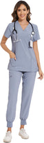 "Vitals+" 2-Piece Scrub Set – Functional, Flattering, and Made to Move