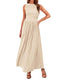 Zelivra | Sleeveless Maxi Dress with Pockets