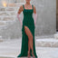 Zenvira | Sleeveless Bodycon Ruched High Slit Maxi Dress