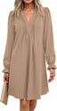 Veloria | A-Line Ruffle Sleeve V-Neck Mini Dress