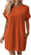 Aurelia | Round Neck Short Sleeve Mini Dress