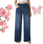 Jenny Pull-On Wide-Leg Jeans