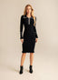 "Aurenza" Contrast Trim Knit Dress