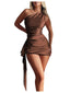 Eloria | One-Shoulder Ruched Mini Dress