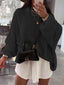 "Maeve" Slouch Knit Turtleneck Pullover