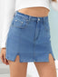 Reese | Split-Hem Denim Skort with Built-In Shorts