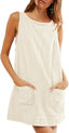 Clyora | Corduroy Overall Mini Dress with Pockets