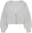 "Sarah" Button-Front Cable Cardigan