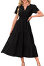"Lunarelle" Tiered Cotton Midi Dress