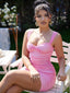 “Suri” Ruched Bodycon Mini Dress