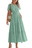 "Lunarelle" Tiered Cotton Midi Dress
