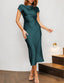 "Helena" Satin Midi Dress