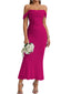 Veyora | Off The Shoulder Corset Maxi Dress