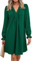 Veloria | A-Line Ruffle Sleeve V-Neck Mini Dress