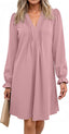 Veloria | A-Line Ruffle Sleeve V-Neck Mini Dress