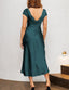 "Helena" Satin Midi Dress