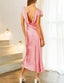"Helena" Satin Midi Dress