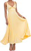 Qikaka | Satin Pleated Bodycon Dress
