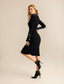 "Aurenza" Contrast Trim Knit Dress