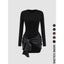 "Gia" Faux Leather Bow Mini Dress