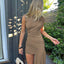 Avelora | High Neck Bodycon Mini Dress