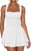 Arivelle | Square Neck Ruched Mini Dress