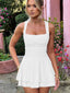 Arivelle | Square Neck Ruched Mini Dress
