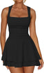 Arivelle | Square Neck Ruched Mini Dress