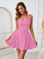 Arivelle | Square Neck Ruched Mini Dress