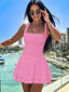 Arivelle | Square Neck Ruched Mini Dress