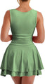 Arivelle | Square Neck Ruched Mini Dress