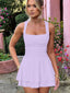 Arivelle | Square Neck Ruched Mini Dress
