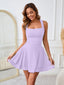 Arivelle | Square Neck Ruched Mini Dress
