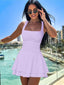 Arivelle | Square Neck Ruched Mini Dress