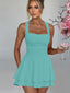 Arivelle | Square Neck Ruched Mini Dress
