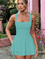 Arivelle | Square Neck Ruched Mini Dress