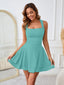 Arivelle | Square Neck Ruched Mini Dress